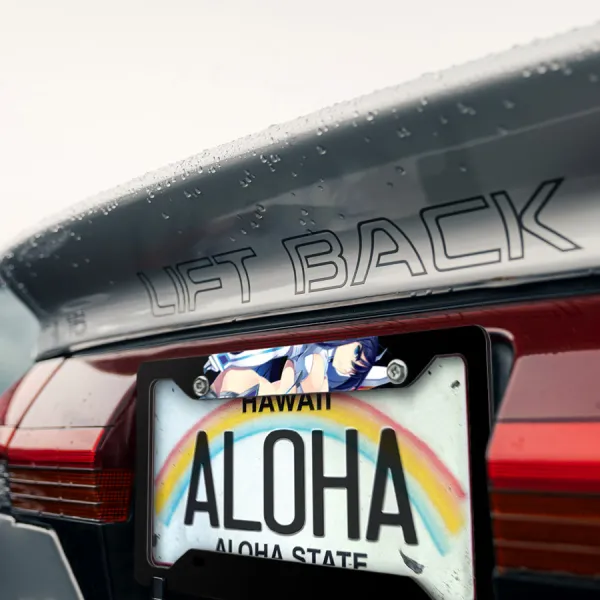 Satsuki Kiryuin v4 Three Star Goku Uniform Sexy Hot Boobs Girl Honnouji Academy REVOCS Anime Manga Printed Aluminum Composite Car License Plate Frame>