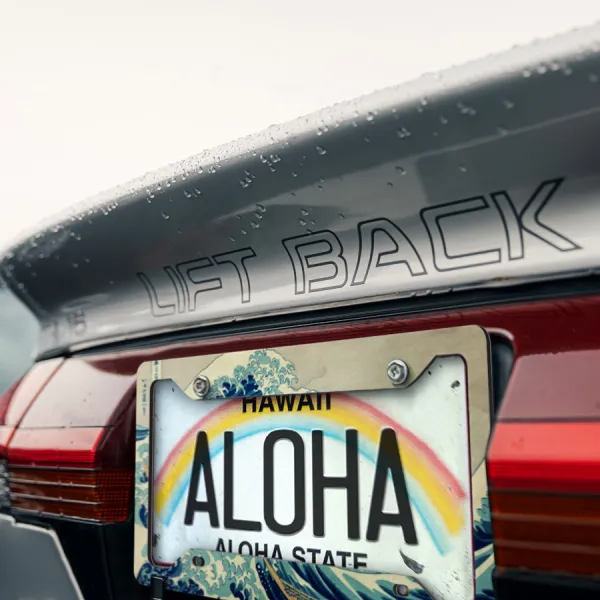 Great Wave Kanagawa v2 JDM Nippon Japanese Rising Sun Stance Show Event Race Otaku Printed Aluminum Composite Car License Plate Frame>