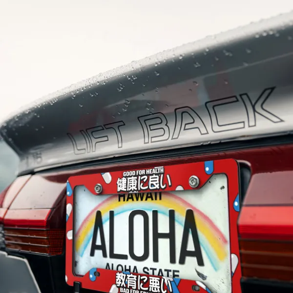 Good Health Bad Education v2 Pill Capsules Bosozoku Tetsuo Shima Shotaro Kaneda Anime Manga Printed Aluminum Composite Car License Plate Frame>