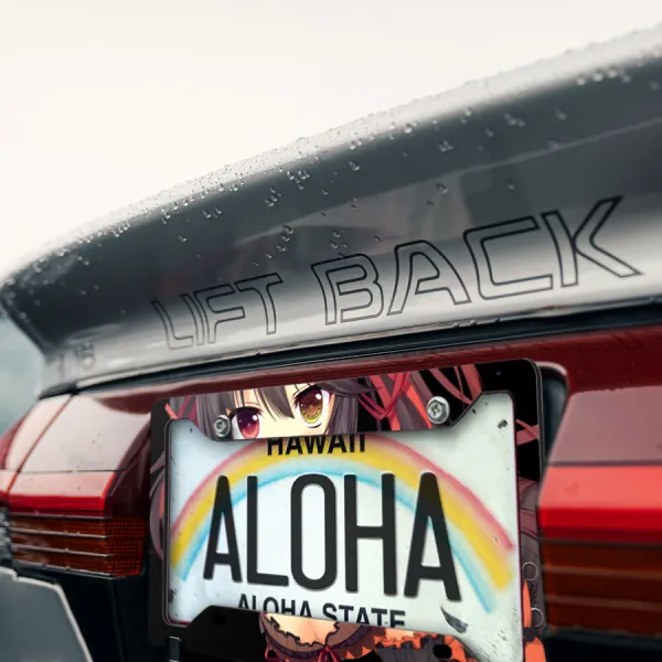 Kurumi Tokisaki Worst Spirit Gold Clock Eye Otaku Anime Manga Printed Aluminum Composite Car License Plate Frame>