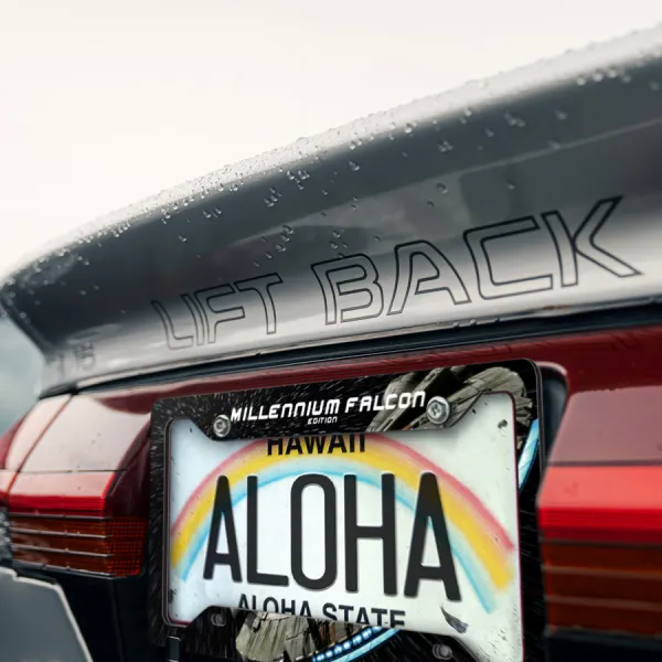 Millennium Falcon Starship Fastest Hunk Galaxy Clone Han Solo Chewbacca Galactic Empire Jedi Order Rebel Alliance Printed Aluminum Composite Car License Plate Frame>