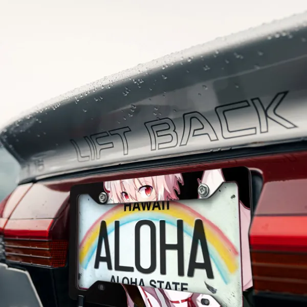 Momiji Inubashiri v1 White Wolf Tengu Vigilante Youkai Mountain Girl Waifu Anime Manga Printed Aluminum Composite Car License Plate Frame>