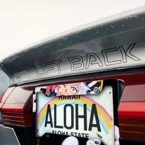 Monkey D Luffy v2 White Gear 5 Fifth Gomu Gomu no Mi Devil Fruit Clouds Straw Hat Grand Fleet Pirates Anime Manga Printed Aluminum Composite Car License Plate Frame>