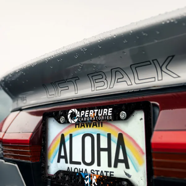 Aperture Science Laboratories Johnson Caroline GLaDOS Geek Printed Aluminum Composite Car License Plate Frame>