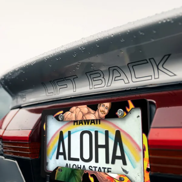 Escanor Lion's Sin Pride Strongest Holy Knight Divine Axe Rhitta Sunshine Anime Manga  Printed Aluminum Composite Car License Plate Frame>