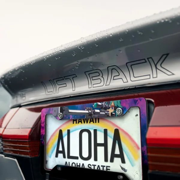 Sinon V3 Asada Shino ALfheim Game Bullet Cait Sith Gun Gale Sexy Hot Anime Manga Printed Aluminum Composite Car License Plate Frame>