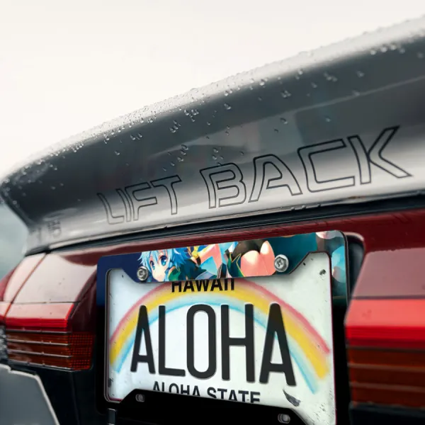 Sinon V2 Asada Shino ALfheim Game Bullet Cait Sith Gun Gale Sexy Hot Anime Manga Printed Aluminum Composite Car License Plate Frame>