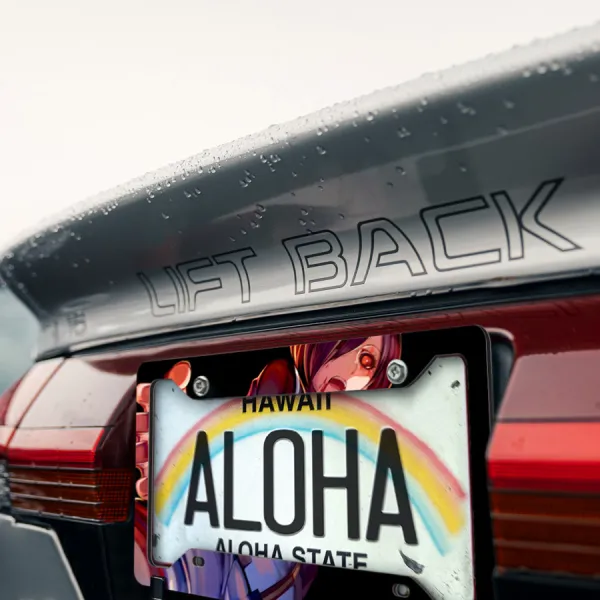 Touka Kirishima v1 Ghoul Rabbit Mask Ken Kaneki Anteiku Manager Girl Anime Manga Printed Aluminum Composite Car License Plate Frame>