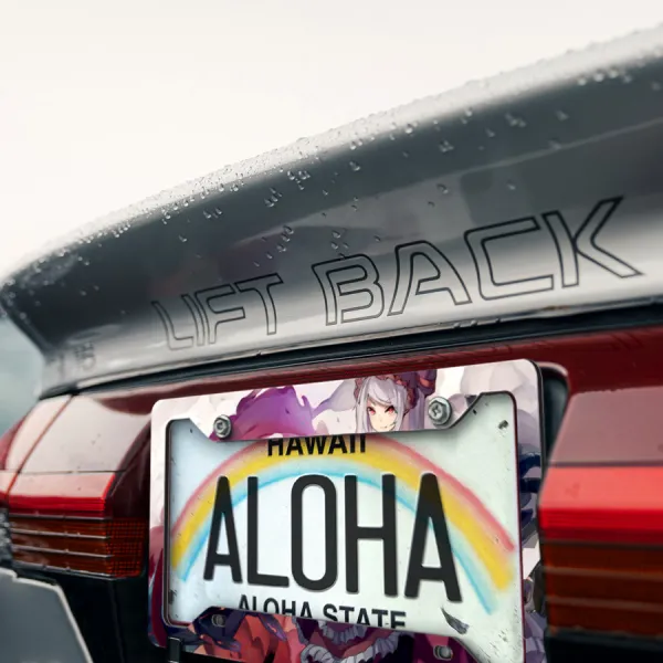 Shalltear Bloodfallen v4 True Vampire Bloody Valkyrie Floor Guardian Great Tomb of Nazarick Waifu Printed Aluminum Composite Car License Plate Frame>