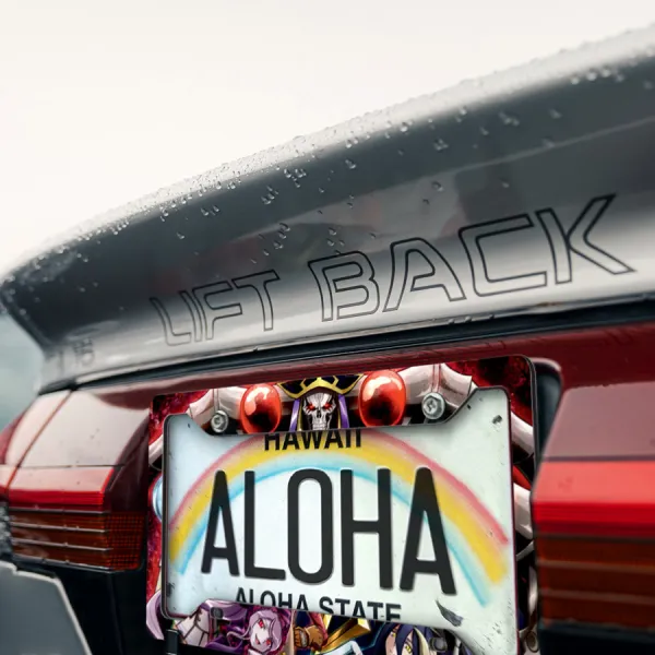 Ainz Ooal Gown v5 Momonga Guildmaster Great Tomb of Nazarick Sorcerer King Darkness Albedo Shalltear Bloodfallen Printed Aluminum Composite Car License Plate Frame>