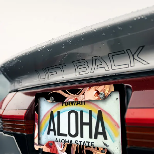Yuuki Asuna v1 Berserk Healer Stacia RECT Inc Knights Blood Sexy Waifu Hot Girl Anime Manga Printed Aluminum Composite Car License Plate Frame>