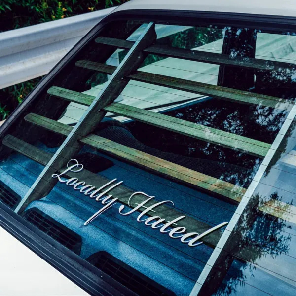 2x Pair Locally Hated JDM Haters Japan Tuning Build Aggressive Fitment Loud Exhaust Bagged Stance Slammed Camber Car Vinyl Sticker Decal>