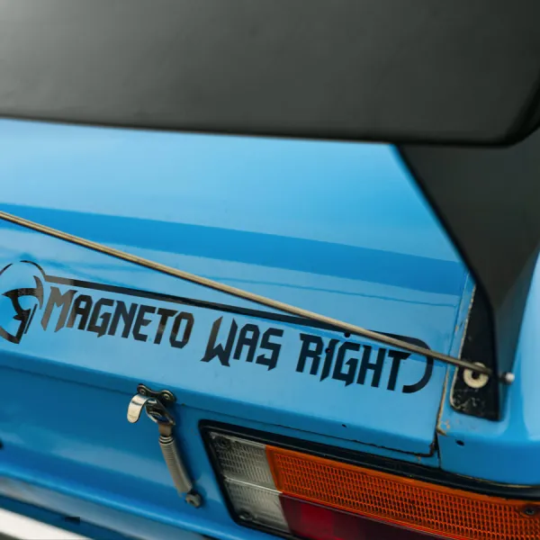 2x Pair Side Magneto Was Right Master of Magnetism Power Force Fields Helmet Omega Level Villian Liberation Mutant Brotherhood Xavier Comic Car Vinyl Sticker Decal>