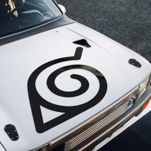 Konohagakure v1 Headband Sign Hidden Leaf Village Hood Hinata Hyūga Uchiha Uzumaki Shinobi Anime Manga Sticker Decal>