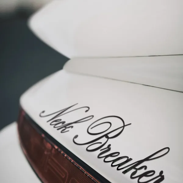 2x Pair Neck Breaker JDM Iconic Build Street Racing Drift Circuit Tuning Stance Slammed Camber Static Car Vinyl Sticker Decal >