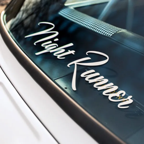 2x Pair Night Runner v2 Freedom in Darkness JDM Touge Street Racing Burnout Spirit Night Run Turbo Drift Drag Car Vinyl Sticker Decal>
