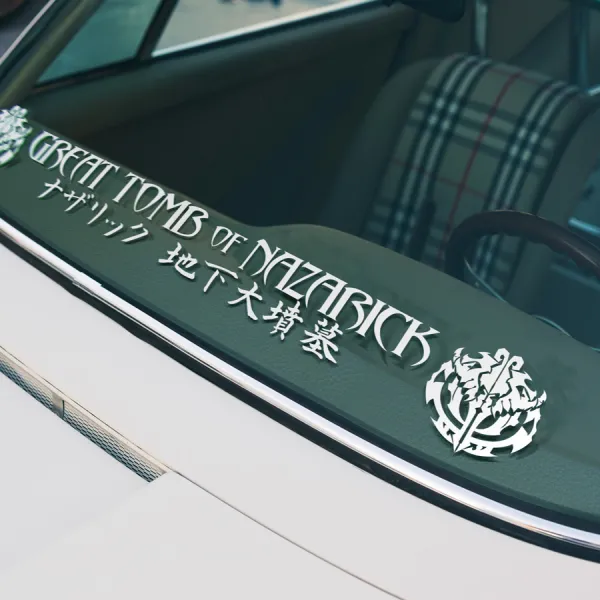 Great Tomb of Nazarick V2 ナザリック 地下大墳墓 Banner Ainz Ooal Gown Albedo Shalltear Bloodfallen Car Vinyl Sticker Decal>