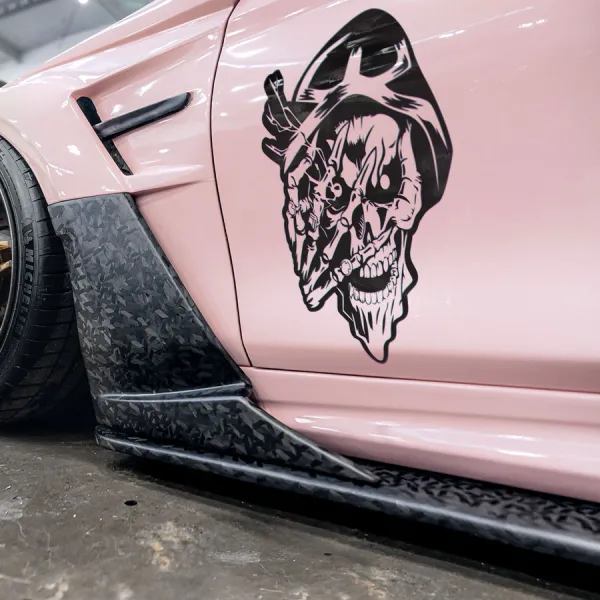 2x Pair Side Ainz Ooal Gown V4 Momonga Guildmaster Great Tomb of Nazarick Albedo Shalltear Bloodfallen Car Side Vinyl Sticker Decal>