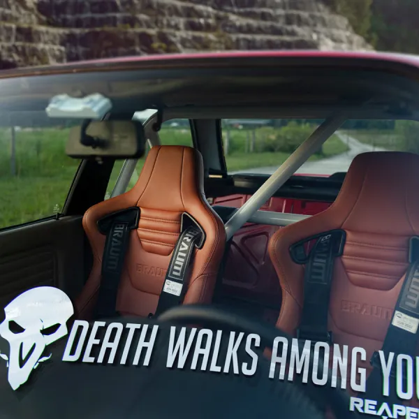 2x Pair Reaper Death Walks Among You Ultimate Car Vinyl Sticker Decal>