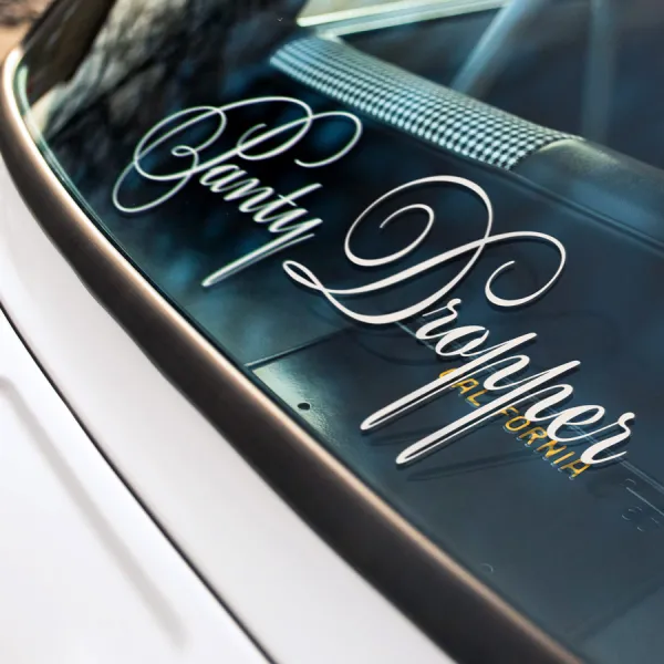 2x Pair Panty Dropper Royal Tuning Build Touge Street Racing Drift Circuit Stance Slammed Camber Static Car Vinyl Sticker Decal>