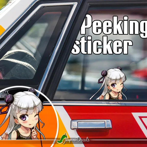 Peeking Maria Naruse v1 Ssuccubus Demon Mio Guardian Magic Key Anime Girl Manga Car Vinyl Sticker Decal>