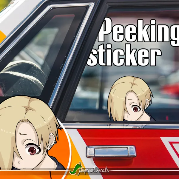 Peeking Koume Shirasaka THE iDOLM@STER Cinderella Girls V1 Sexy Hot Girl Funny JDM Racing Low Stance Anime Manga Car Vinyl Sticker Decal>