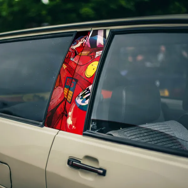 Shotaro Kaneda v3 Pills Capsules Good Health Bad Education Bosozoku Bike Tetsuo Shima Anime Manga Printed Car Door B Pillar Vinyl Wrap Sticker>