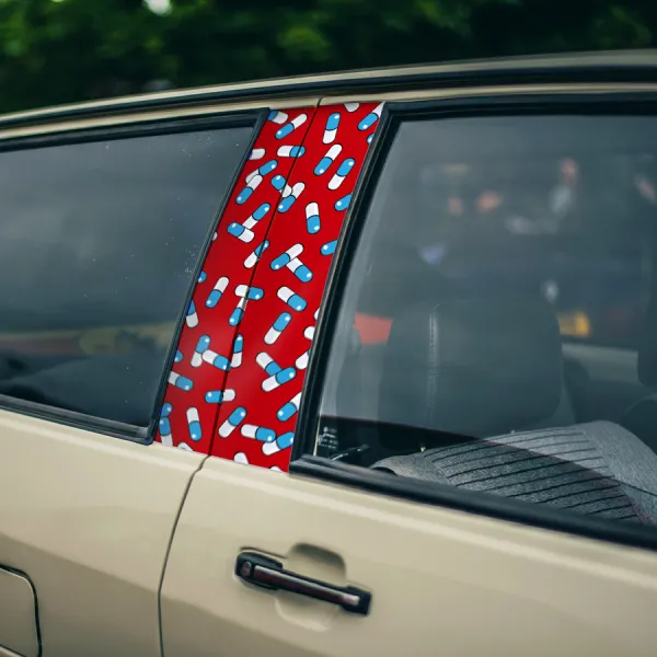 Shotaro Kaneda v2 Pills Capsules Good Health Bad Education Bosozoku Tetsuo Shima Anime Manga Printed Car Door B Pillar Vinyl Wrap Sticker>