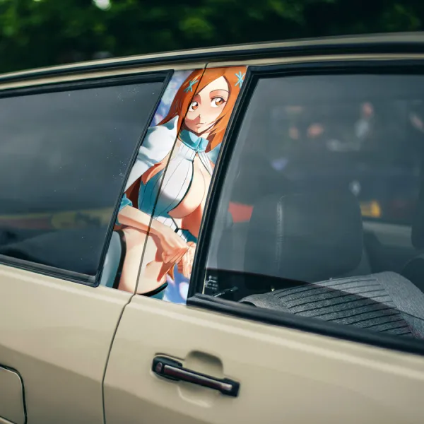 Orihime Inoue v1 Karakura Shun Shun Rikka Ichigo Kurosaki Soul Society Gotei 13 Waifu Boobs Manga Anime Printed Car Door B Pillar Vinyl Wrap Sticker>