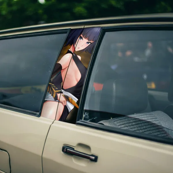 Sui Feng v1 Shinigami Onmitsukido Commander Suzumebachi Seireitei Soul Society Sexy Waifu Manga Anime Printed Car Door B Pillar Vinyl Wrap Sticker>