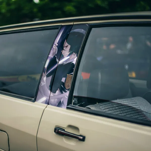 Rukia Kuchiki v2 Shinigami Captain Reiatsu Rukongai Seireitei Soul Society Gotei 13 Waifu Manga Anime Printed Car Door B Pillar Vinyl Wrap Sticker>