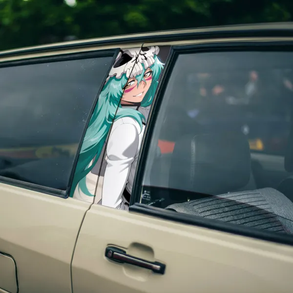 Nelliel Tu Odelschwanck v1 Nel Tu Arrancar 3rd Espada Aizen's Army Skull Hueco Mundo Sexy Waifu Boobs Anime Printed Car Door B Pillar Vinyl Wrap Sticker>