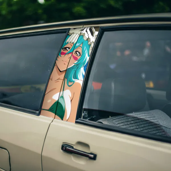 Nelliel Tu Odelschwanck v2 Nel Tu Arrancar 3rd Espada Aizen's Army Skull Hueco Mundo Sexy Waifu Boobs Anime Printed Car Door B Pillar Vinyl Wrap Sticker>