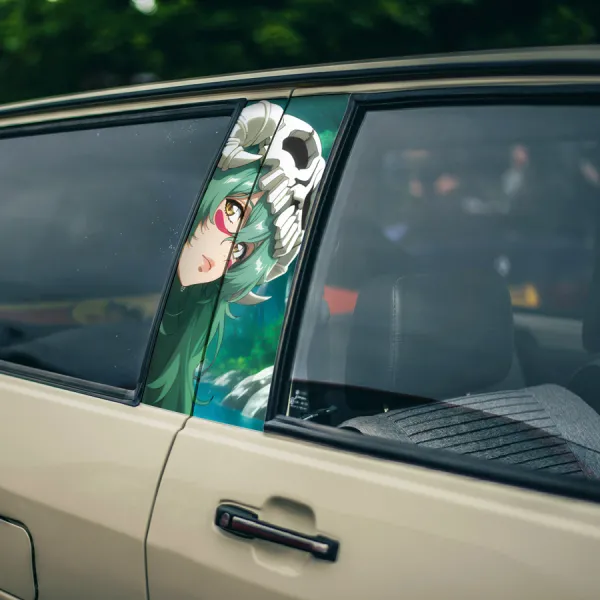 Nelliel Tu Odelschwanck v3 Nel Tu Arrancar 3rd Espada Aizen's Army Skull Hueco Mundo Sexy Waifu Boobs Anime Printed Car Door B Pillar Vinyl Wrap Sticker>