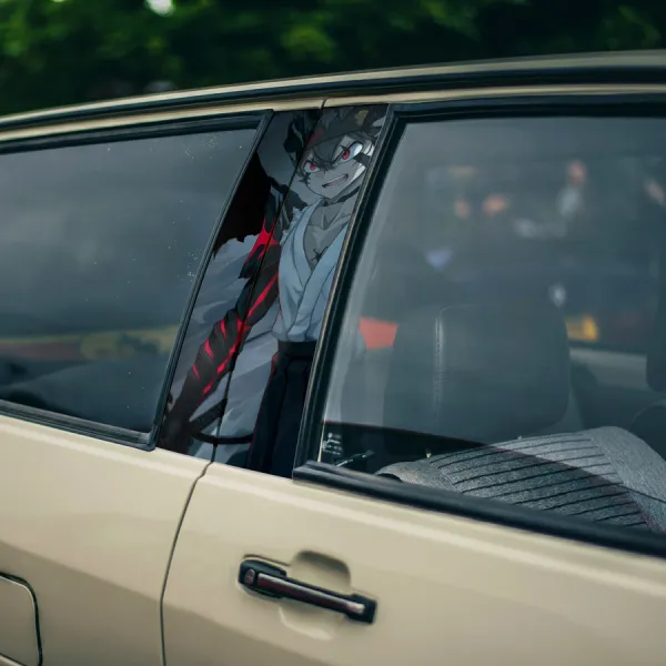 Asta v4 First Class Senior Anti Magic Devil Royal Knight Black Bull Squad Grimoire Liebe Manga Anime Printed Car Door B Pillar Vinyl Wrap Sticker>