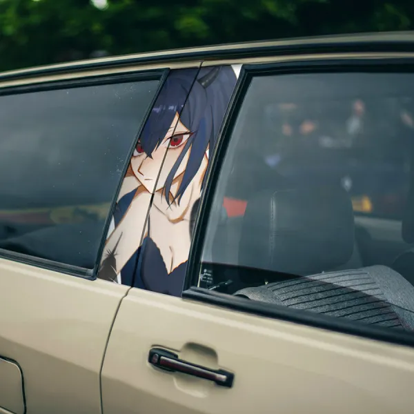 Secre Swallowtail v1 Anti-Bird Nero Sealing Magic Knights Black Bull Squad  Manga Anime Printed Car Door B Pillar Vinyl Wrap Sticker>