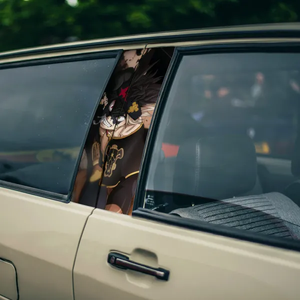 Asta v1 First Class Senior Anti Magic Devil Royal Knight Black Bull Squad Grimoire Liebe Manga Anime Printed Car Door B Pillar Vinyl Wrap Sticker>