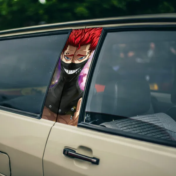 Zora Ideale v1 First Class Junior Ash Magic Knight Royal Black Bull Squad Smile Mask Manga Anime Printed Car Door B Pillar Vinyl Wrap Sticker>