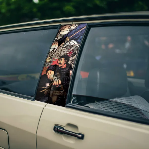 Guts v3 Black Swordsman White Falcon Blessed King Longing Dragon Slayer Knight Light Griffith Crimson Behelit Sacrifice Anime Printed Car Door B Pillar Vinyl Wrap Sticker>