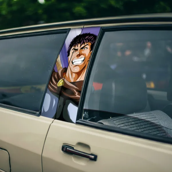 Guts v1 Black Swordsman Dragon Slayer Knight Falcon Griffith Crimson Behelit Sacrifice Dark Anime Printed Car Door B Pillar Vinyl Wrap Sticker>