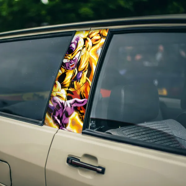 Frieza v1 Golden Freezer Emperor Universe 7 Goku Saiyan Z Super DBZ Kai Anime Manga Printed Car Door B Pillar Vinyl Wrap Sticker>