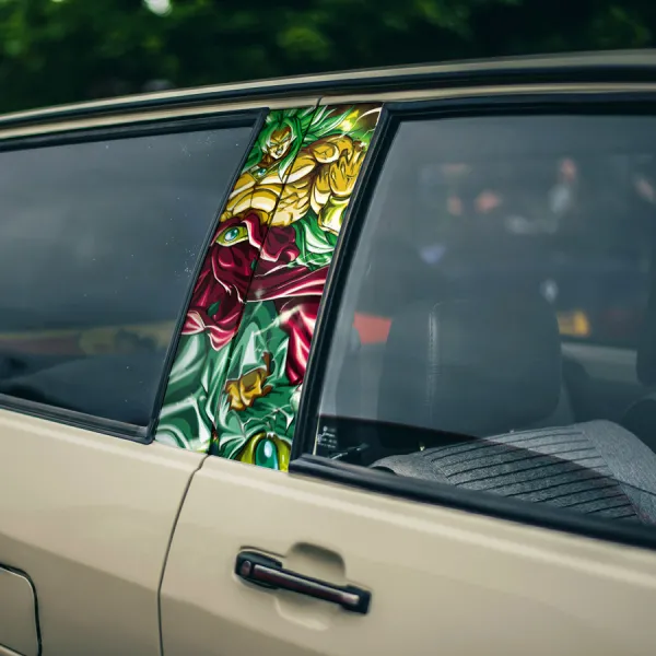 Broly v1 Legendary Super Saiyan Paragus Frieza Force X Scar Universe 7 Z DBZ Anime Manga Printed Car Door B Pillar Vinyl Wrap Sticker>
