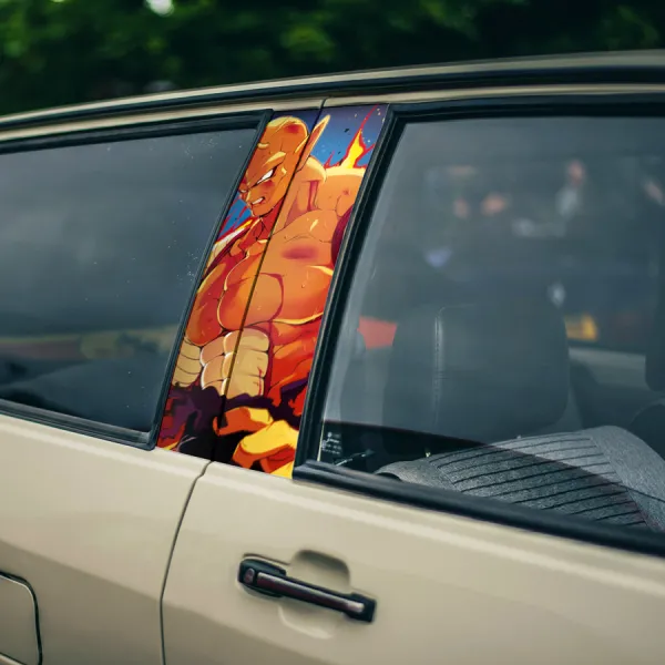 Orange Piccolo v1 Power Awakening Ma Junior Nameless Namekian Ajisa Tree Shenron Z Super DBZ Kai Anime Manga Printed Car Door B Pillar Vinyl Wrap Sticker>