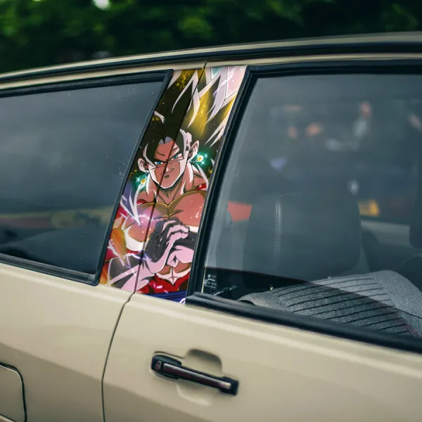 Xeno Vegito v1 Super Full Power Saiyan 4 Limit Breaker Incarnation Potara Fusion Time Patrol Z Super DBZ Kai Anime Manga Printed Car Door B Pillar Vinyl Wrap Sticker>