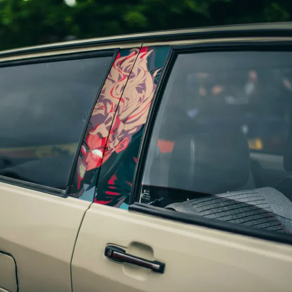 Ken Takakura v3 Okarun Occult-Kun Glasses Four-Eyes Kintama Turbo Granny Spiritual Power Anime Manga Printed Car Door B Pillar Vinyl Wrap Sticker>