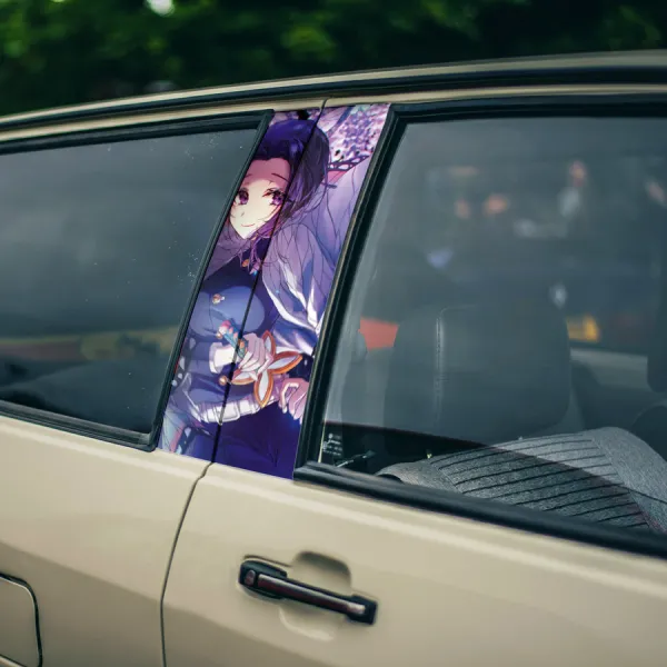 Shinobu Kocho v1 Insect Hashira Breathing Monarch Butterfly Corps Waifu Girl Anime Manga Printed Car Door B Pillar Vinyl Wrap Sticker>