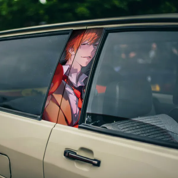 Light Yagami v1 Kira Asahi L God Evil Justice Daikoku Academy Shinigami Ryuk Sidoh Gelus Rem Apple Anime Manga Printed Car Door B Pillar Vinyl Wrap Sticker>