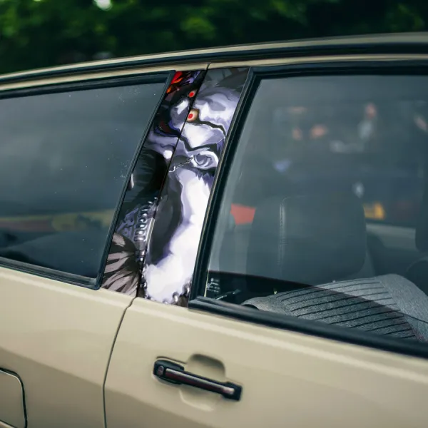 Ryuk v1 Death Shinigami Bored Yellow Eyes Feather Wings Apple Light Yagami L Misa Amane Realm Anime Manga Printed Car Door B Pillar Vinyl Wrap Sticker>