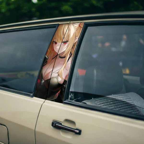 Misa Amane v2 The Second Kira Backout Queen Gothic Punk Light Yagami Rem Ryuk Shinigami Eyes Waifu Girl Anime Manga Printed Car Door B Pillar Vinyl Wrap Sticker>
