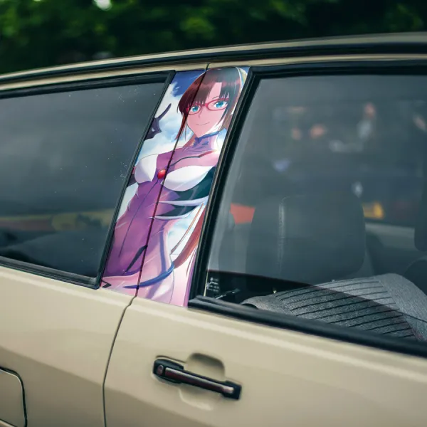 Mari Makinami Illustrious v4 Eva Unit 05 08 Provisional Production Model Tokyo-3 Third Angel WILLE IPEA Manga Anime Printed Car Door B Pillar Vinyl Wrap Sticker>